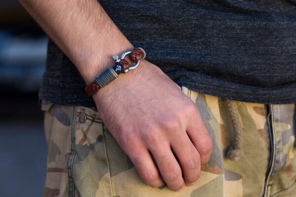 Maritimes Armband aus Leder, handgemacht, für Damen und Herren, mit Edelstahl Verschluss 4mm CNJ #10019 – Bild 4