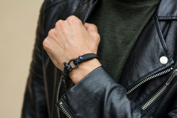 Maritimes Armband aus Leder, handgemacht, für Damen und Herren, mit Edelstahl Verschluss 4mm CNJ #10029 – Bild 4