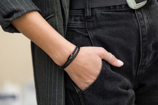 Maritimes Armband aus Leder, handgemacht, für Damen und Herren, mit Magnetverschluss aus Edelstahl CNJ #10036 – Bild 3