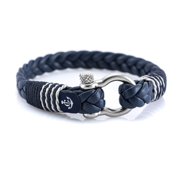 Maritimes Armband aus Leder, handgemacht, für Damen und Herren, mit Edelstahl Verschluss 4mm CNJ #10081 – Bild 1