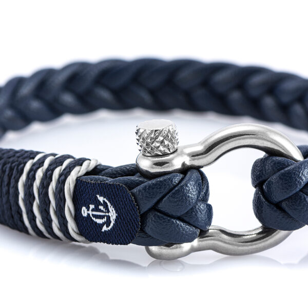 Maritimes Armband aus Leder, handgemacht, für Damen und Herren, mit Edelstahl Verschluss 4mm CNJ #10081 – Bild 2