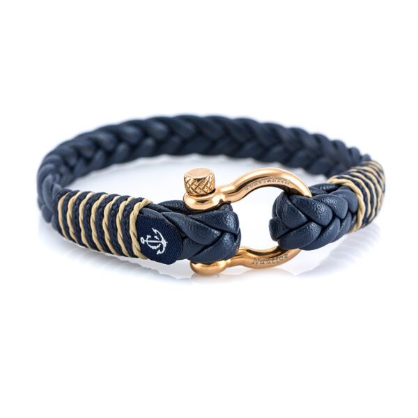 Maritimes Armband aus Leder, handgemacht, für Damen und Herren, mit Edelstahl Verschluss 4mm CNJ#10085 – Bild 1