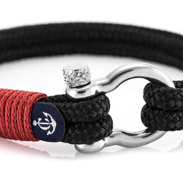 Maritimes Armband aus Segeltau, handgemacht, für Damen und Herren, mit Edelstahl Schäkel-Verschluss 4mm CNB #3042 – Bild 2