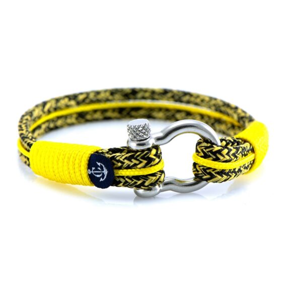 Maritimes Armband aus Segeltau, handgemacht, für Damen und Herren, mit Edelstahl Schäkel-Verschluss 4mm CNB#4007 – Bild 3