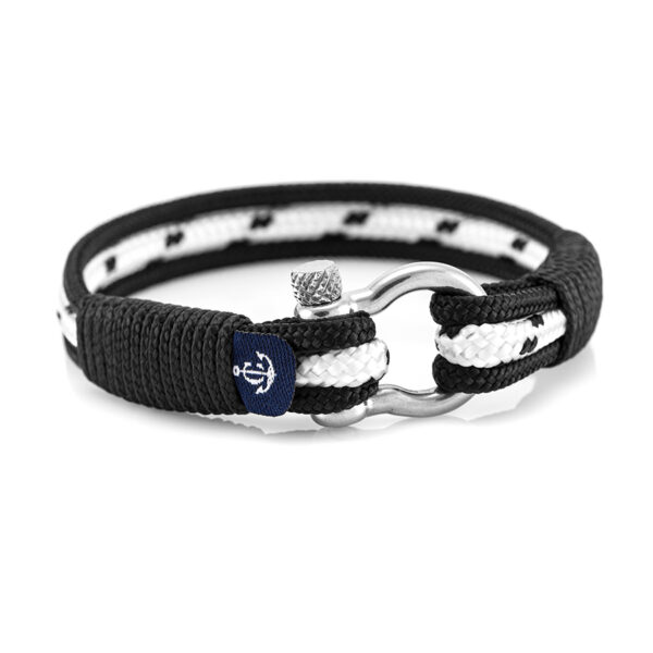Maritimes Armband aus Segeltau, handgemacht, für Damen und Herren, mit Edelstahl Schäkel-Verschluss 4mm CNB #5019 – Bild 1