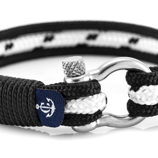Maritimes Armband aus Segeltau, handgemacht, für Damen und Herren, mit Edelstahl Schäkel-Verschluss 4mm CNB #5019 – Bild 2