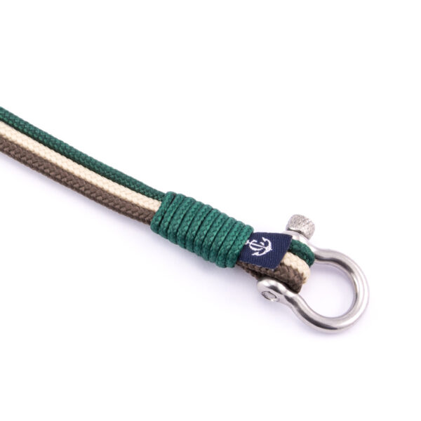 Maritimes Armband aus Segeltau, handgemacht, für Damen und Herren, mit Edelstahl Schäkel-Verschluss 4mm CNB #5029 – Bild 3