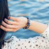 Maritimes Armband aus Segeltau, handgemacht, für Damen und Herren, mit Edelstahl Schäkel-Verschluss 4mm CNB #5074 – Bild 3