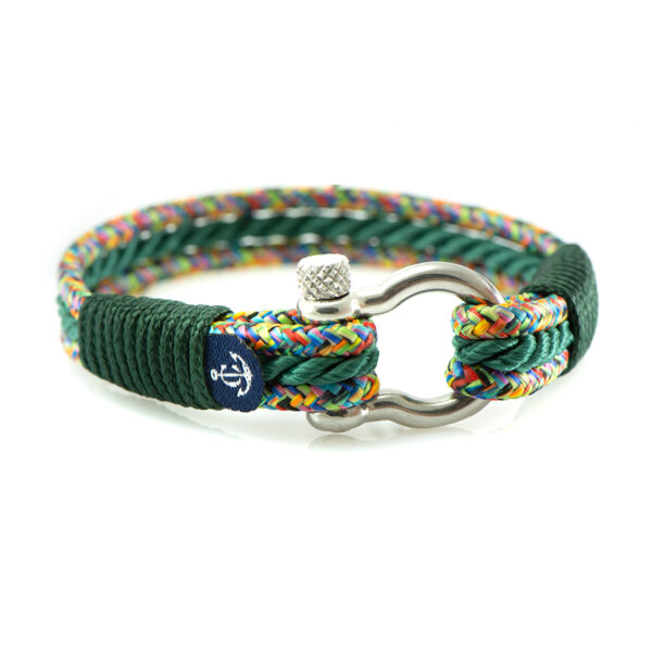 Maritimes Armband aus Segeltau, handgemacht, für Damen und Herren, mit Edelstahl Schäkel-Verschluss 4mm CNB#5138 – Bild 1