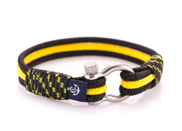Maritimes Armband aus Segeltau, handgemacht, für Herren, mit Edelstahl Schäkel-Verschluss 4mm CNB#7503 – Bild 1