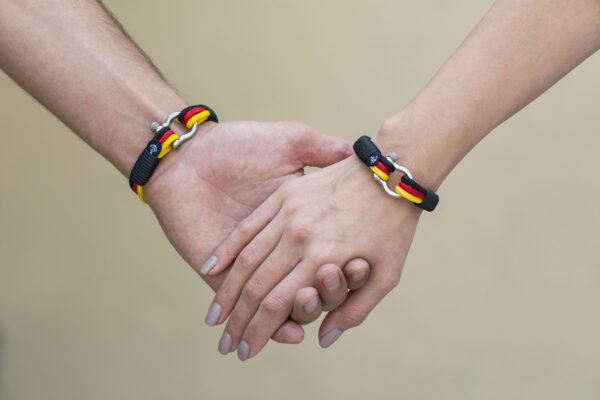 Maritimes Armband aus Segeltau, handgemacht, für Damen und Herren, mit Edelstahl Schäkel-Verschluss 4mm CNB #7534 - Germany – Bild 4