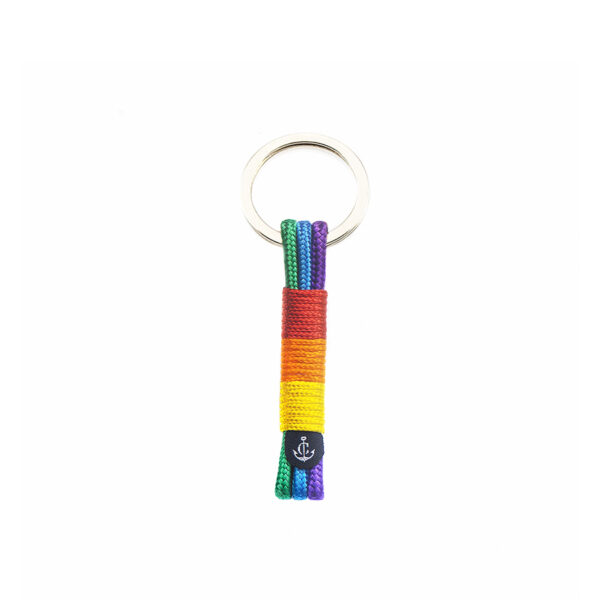 Schlüsselanhänger aus Segeltau - Pride, handgemacht mit Schlüsselring aus Edelstahl CNK #8145 – Bild 1