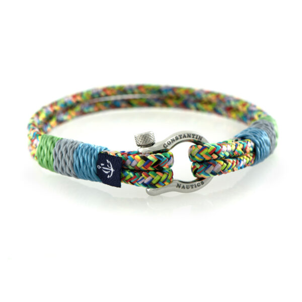 Maritimes Armband aus Segeltau, handgemacht, für Damen und Herren, mit Edelstahl Schäkel-Verschluss 3mm CNB #816 – Bild 1