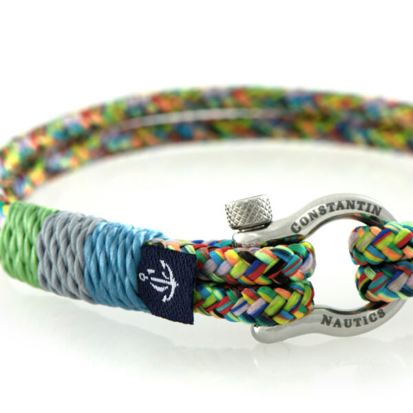 Maritimes Armband aus Segeltau, handgemacht, für Damen und Herren, mit Edelstahl Schäkel-Verschluss 3mm CNB #816 – Bild 2
