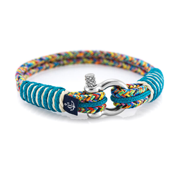 Maritimes Armband aus Segeltau, handgemacht, für Damen und Herren, mit Edelstahl Schäkel-Verschluss 3mm CNB #819 – Bild 1