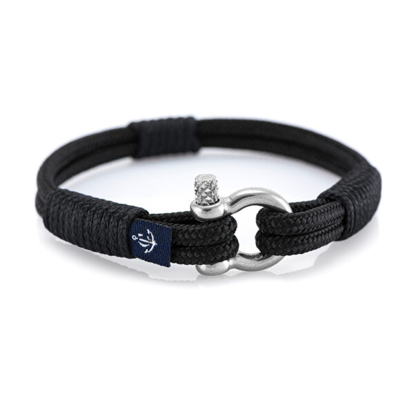 Maritimes Armband aus Segeltau, handgemacht, für Damen und Herren, mit Edelstahl Schäkel-Verschluss 3mm CNB #862 – Bild 1
