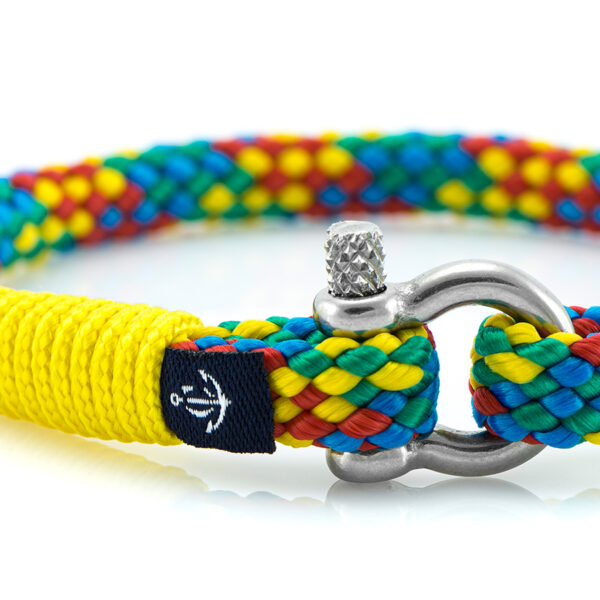 Maritimes Armband aus Segeltau, handgemacht, für Damen und Herren, mit Edelstahl Schäkel-Verschluss 3mm CNB #883 – Bild 2