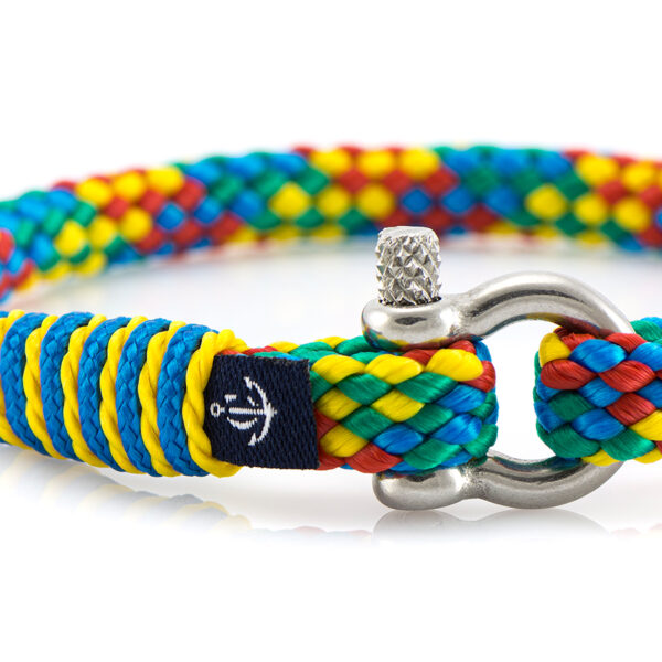 Maritimes Armband aus Segeltau, handgemacht, für Damen und Herren, mit Edelstahl Schäkel-Verschluss 3mm CNB #887 – Bild 2