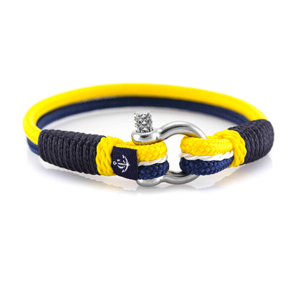 Maritimes Armband aus Segeltau, handgemacht, für Damen und Herren, mit Edelstahl Schäkel-Verschluss 3mm CNB#889 – Bild 1
