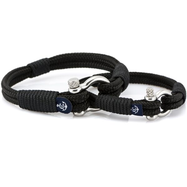 2er Set Maritime Partnerarmbänder, Freundschaftsarmbänder, aus Segeltau, handgemacht, mit Edelstahl Verschluss CND #949 – Bild 1
