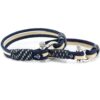 2er Set Maritime Partnerarmbänder, Freundschaftsarmbänder, aus Segeltau, handgemacht, mit Edelstahl Verschluss CND #952