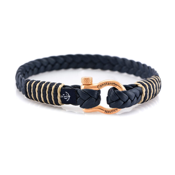 Maritimes Armband aus Leder, handgemacht, für Damen und Herren, mit Edelstahl Verschluss 3mm CNJ#10066 – Bild 1