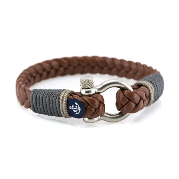 Maritimes Armband aus Leder, handgemacht, für Damen und Herren, mit Edelstahl Verschluss 4mm CNJ #10019 – Bild 1