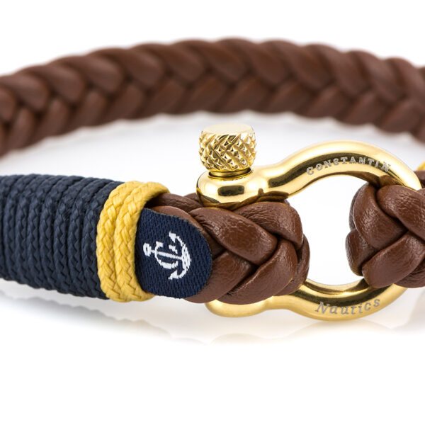 Maritimes Armband aus Leder, handgemacht, für Damen und Herren, mit Edelstahl Verschluss 4mm CNJ #10020 – Bild 2