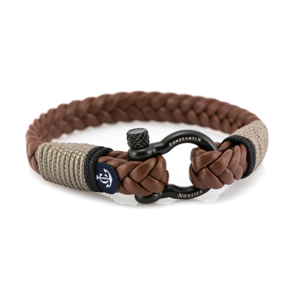 Maritimes Armband aus Leder, handgemacht, für Damen und Herren, mit Edelstahl Verschluss 4mm CNJ #10023 – Bild 1