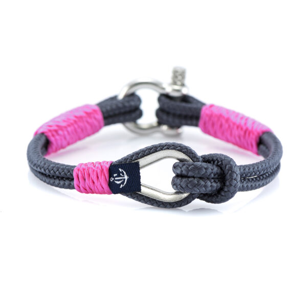 Maritimes Armband aus Segeltau, handgemacht, für Damen, mit Edelstahl Schäkel-Verschluss 3mm CNB #729 – Bild 1
