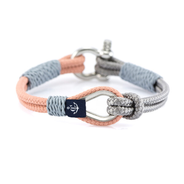 Maritimes Armband aus Segeltau, handgemacht, für Damen, mit Edelstahl Schäkel-Verschluss 3mm CNB #734 – Bild 1