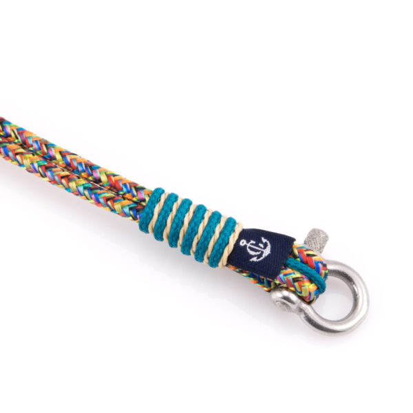 Maritimes Armband aus Segeltau, handgemacht, für Damen und Herren, mit Edelstahl Schäkel-Verschluss 3mm CNB #819 – Bild 3