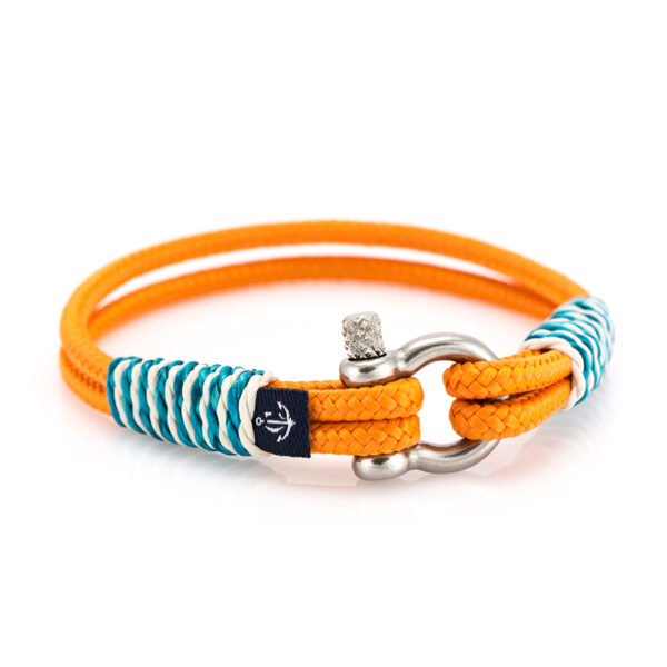 Maritimes Armband aus Segeltau, handgemacht, für Damen und Herren, mit Edelstahl Schäkel-Verschluss 3mm CNB #834 – Bild 1