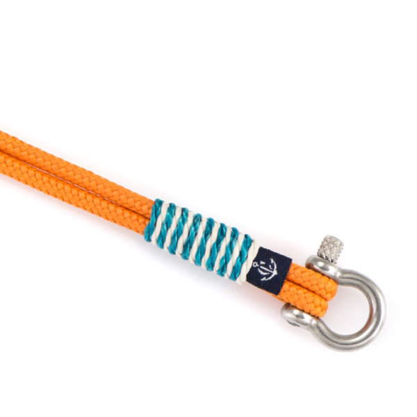 Maritimes Armband aus Segeltau, handgemacht, für Damen und Herren, mit Edelstahl Schäkel-Verschluss 3mm CNB #834 – Bild 2