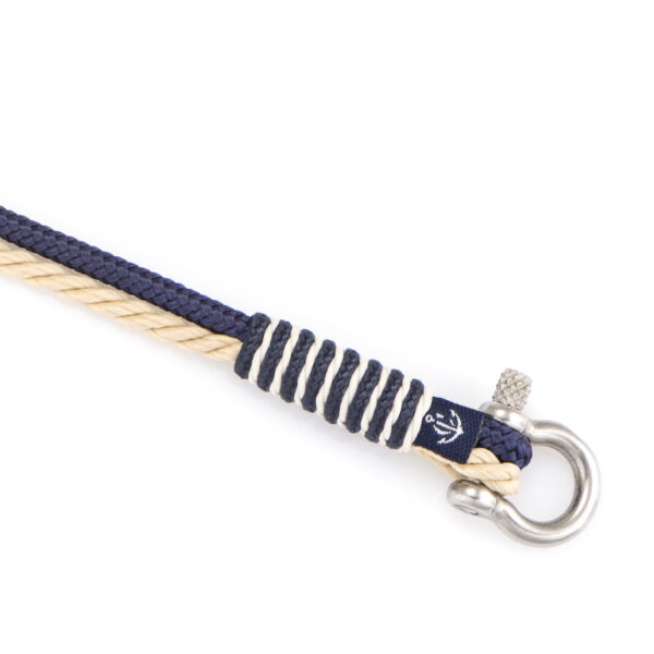 Maritimes Armband aus Segeltau, handgemacht, für Damen und Herren, mit Edelstahl Schäkel-Verschluss 3mm CNB#839 – Bild 3