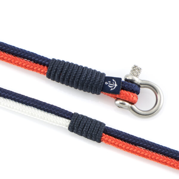 Maritimes Armband aus Segeltau, handgemacht, für Damen und Herren, mit Edelstahl Schäkel-Verschluss 3mm CNB #861 – Bild 3