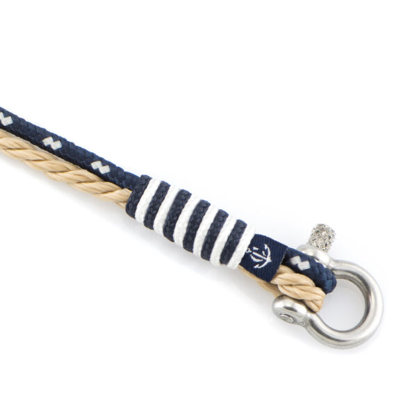 Maritimes Armband aus Segeltau, handgemacht, für Damen und Herren, mit Edelstahl Schäkel-Verschluss 3mm CNB #864 – Bild 2