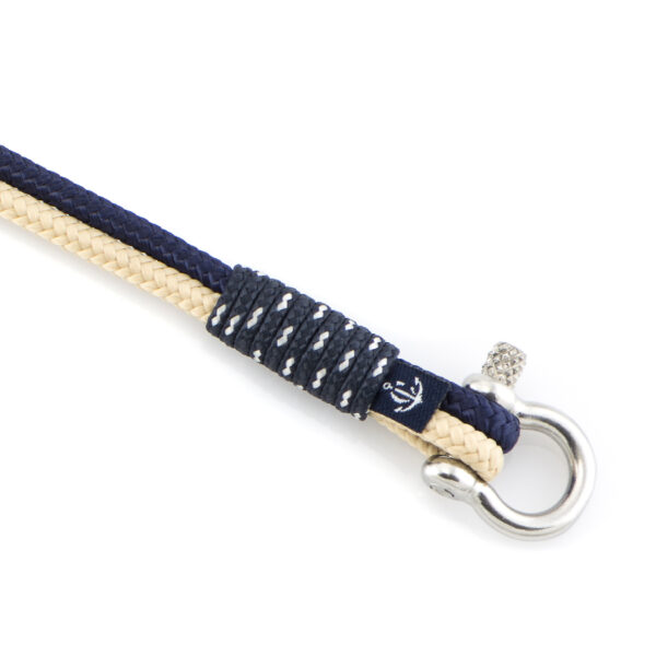 Maritimes Armband aus Segeltau, handgemacht, für Damen und Herren, mit Edelstahl Schäkel-Verschluss 3mm CNB #865 – Bild 3