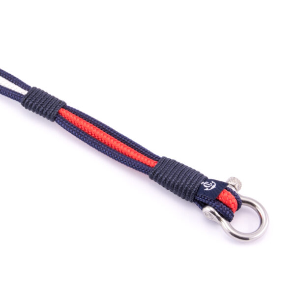 Maritimes Armband aus Segeltau, handgemacht, für Damen und Herren, mit Edelstahl Schäkel-Verschluss 4mm CNB #3014 – Bild 3