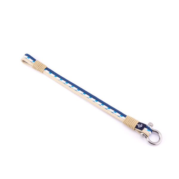 Maritimes Armband aus Segeltau, handgemacht, für Damen und Herren, mit Edelstahl Schäkel-Verschluss 4mm CNB #3104 – Bild 3