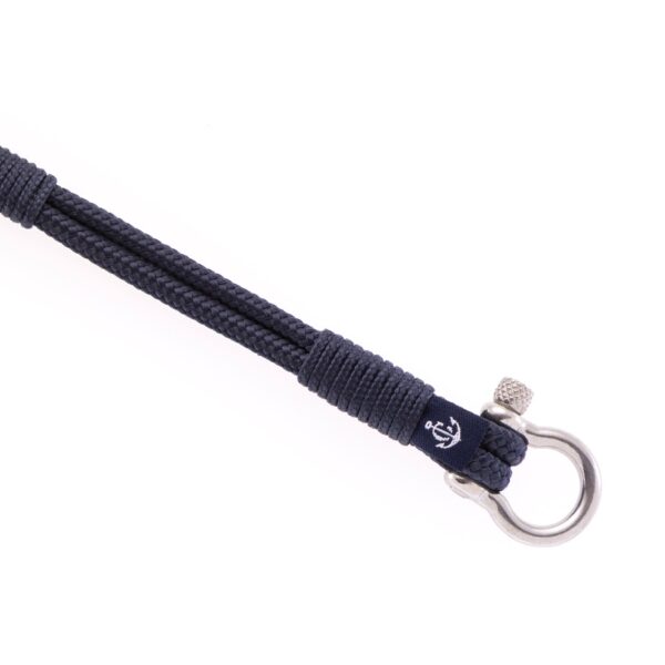 Maritimes Armband aus Segeltau, handgemacht, für Damen und Herren, mit Edelstahl Schäkel-Verschluss 4mm CNB #3118 – Bild 3