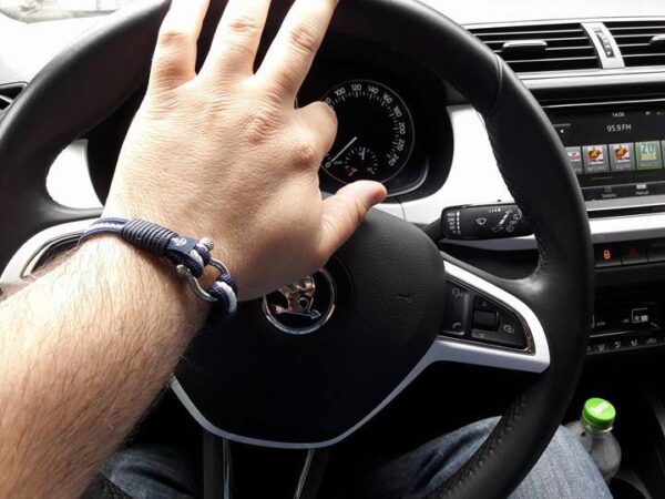 Maritimes Armband aus Segeltau, handgemacht, für Damen und Herren, mit Edelstahl Schäkel-Verschluss 4mm CNB #4010 – Bild 5