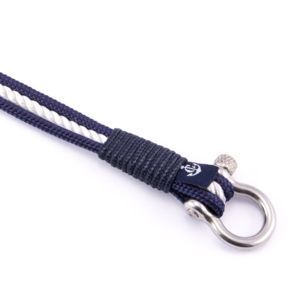 Maritimes Armband aus Segeltau, handgemacht, für Damen und Herren, mit Edelstahl Schäkel-Verschluss 4mm CNB #4010 – Bild 3