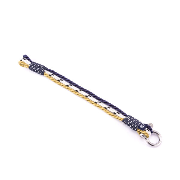 Maritimes Armband aus Segeltau, handgemacht, für Damen und Herren, mit Edelstahl Schäkel-Verschluss 4mm CNB #4036 – Bild 4