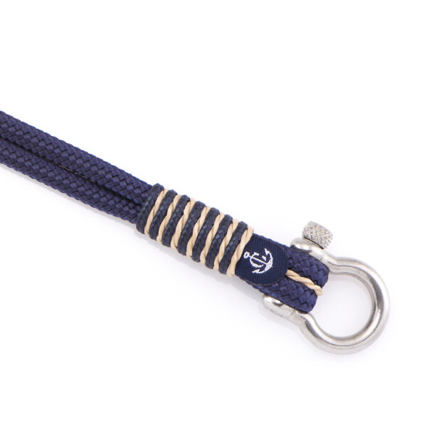 Maritimes Armband aus Segeltau, handgemacht, für Damen und Herren, mit Edelstahl Schäkel-Verschluss 4mm CNB #4068 – Bild 3