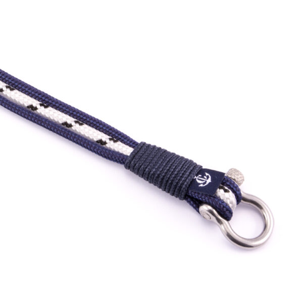 Maritimes Armband aus Segeltau, handgemacht, für Damen und Herren, mit Edelstahl Schäkel-Verschluss 4mm CNB #5011 – Bild 3