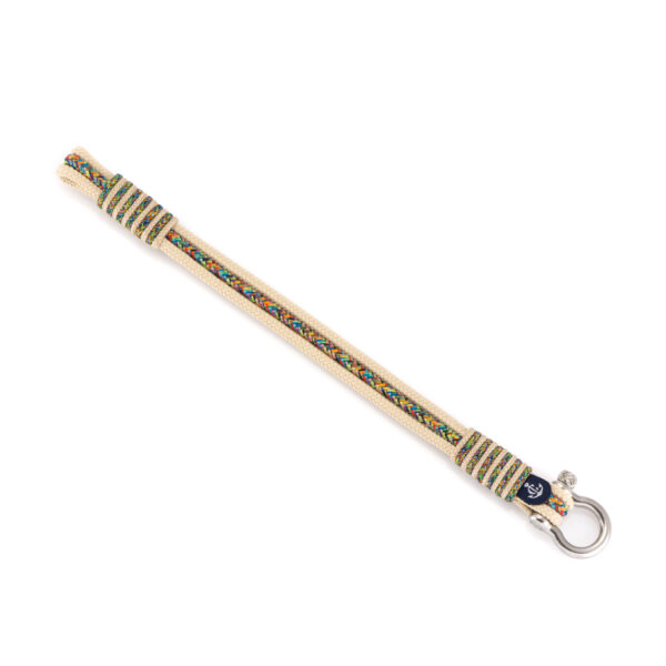 Maritimes Armband aus Segeltau, handgemacht, für Damen und Herren, mit Edelstahl Schäkel-Verschluss 4mm CNB #5099 – Bild 4