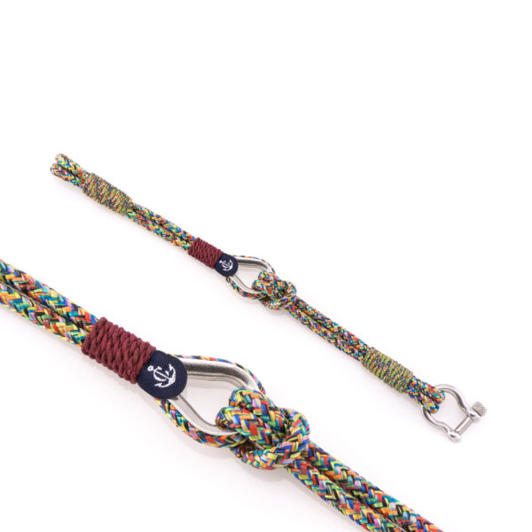 Maritimes Armband aus Segeltau, handgemacht, für Damen und Herren, mit Edelstahl Schäkel-Verschluss 4mm CNB #706 – Bild 2