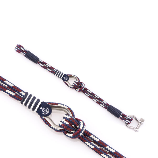 Maritimes Armband aus Segeltau, handgemacht, für Damen und Herren, mit Edelstahl Schäkel-Verschluss 4mm CNB #711 – Bild 2