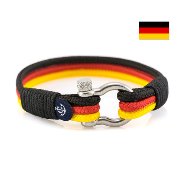 Maritimes Armband aus Segeltau, handgemacht, für Damen und Herren, mit Edelstahl Schäkel-Verschluss 4mm CNB #7534 - Germany – Bild 1